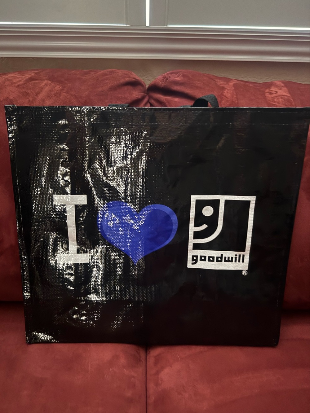 New I Love Goodwill Reusable Tote Bag